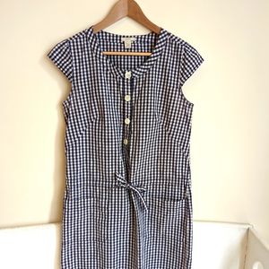 J.Crew Navy Gingham Dress Sz.4